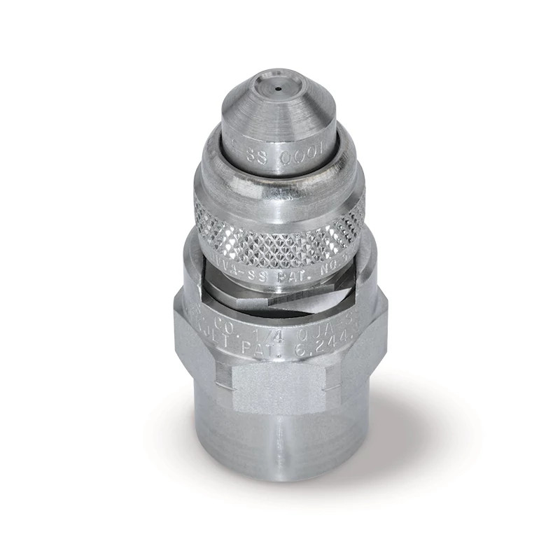 Quick VeeJet® Nozzle, 303 Stainless Steel, 1/4QJA-SS+QVVA-SS0006